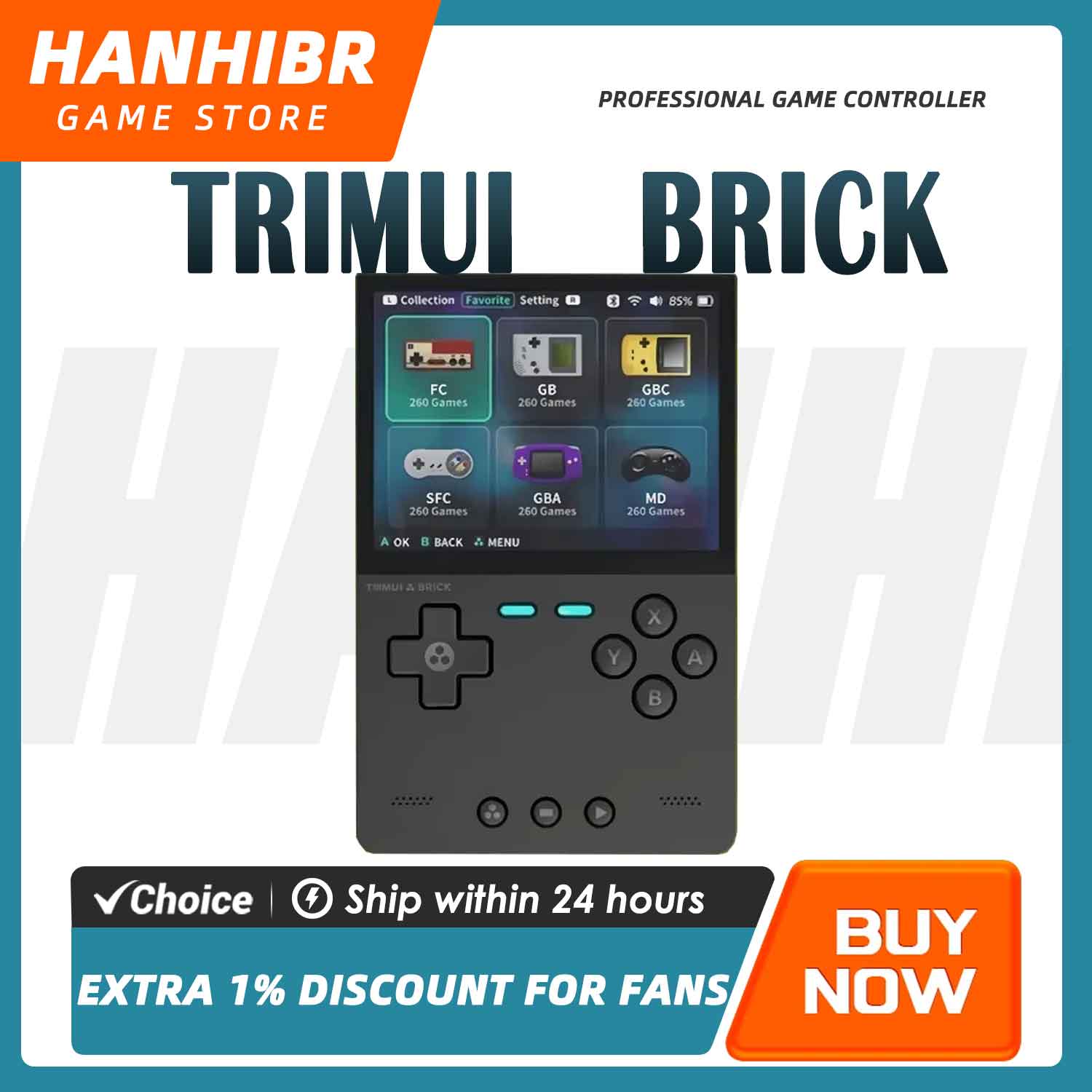 Gaming Console Linux - TRIMUI BRICK CNC Metal Retro Handheld