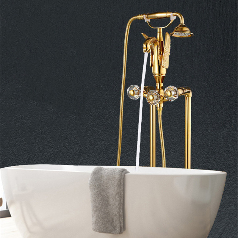 Controller Stand Holder - Tuqiu Gold Bathtub Faucet Set Floor