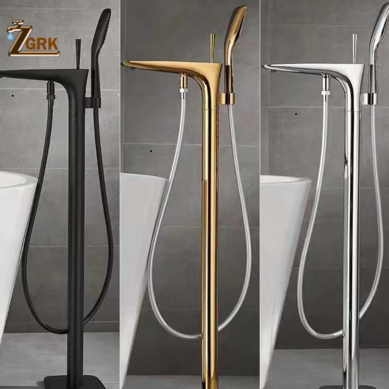 Controller Stand Holder - Floor Standing Bathtub Faucet Brass Bath