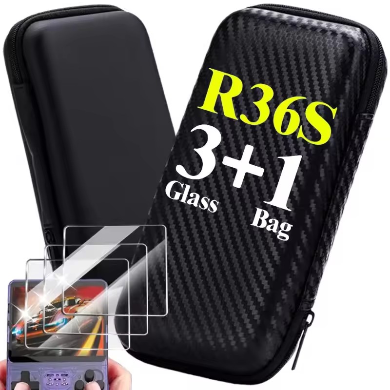 4 IN 1 Case+Glass for R36S Gam - Gaming Console R36S のレビューと価格