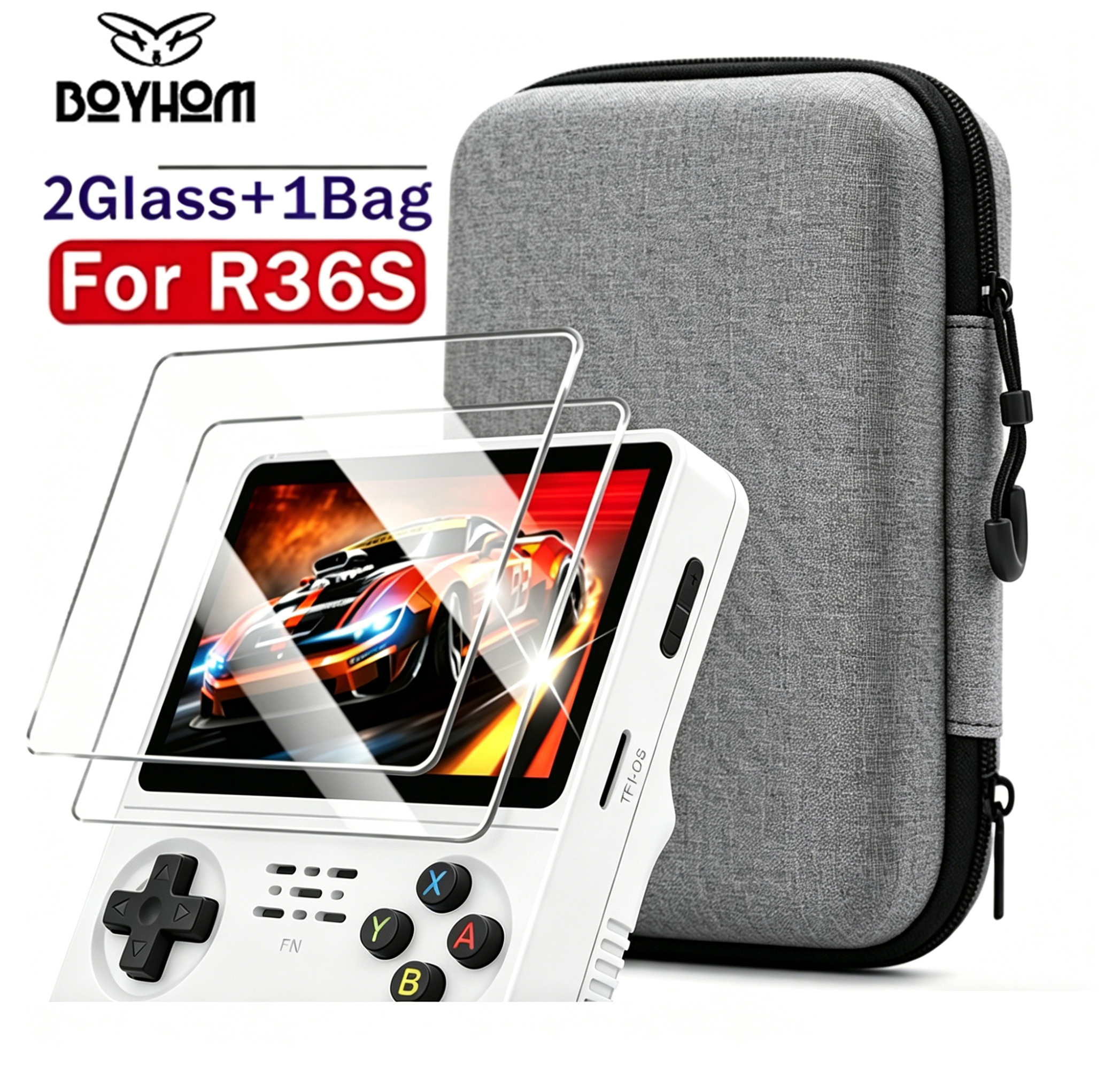 BOYHOM Official R36S Tempered  - Gaming Console R36S のレビューと価格