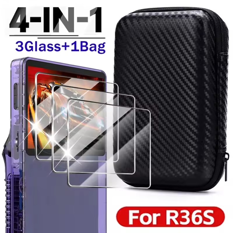 4 IN 1 Case+Glass for R36S Gam - Gaming Console R36S のレビューと価格