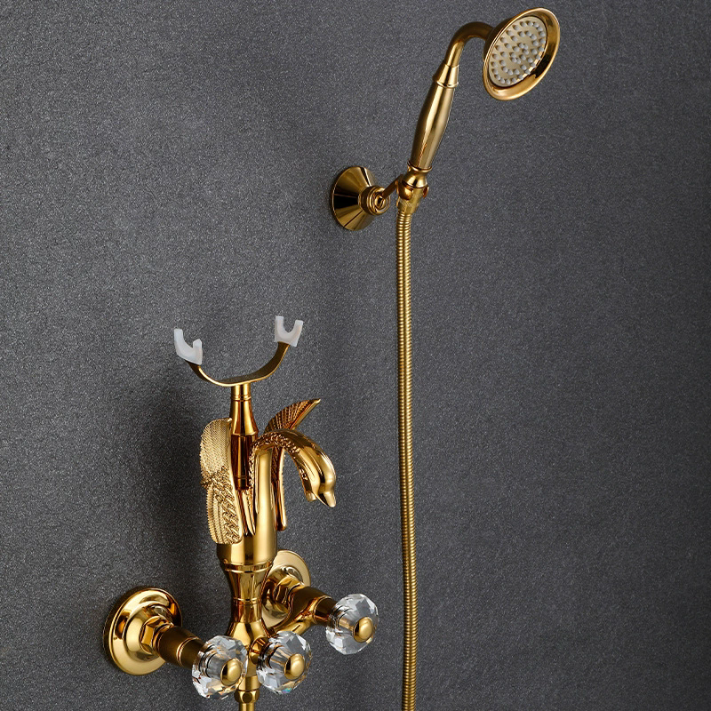 Tuqiu Gold Bathtub Faucet Set  - Controller Stand Holder のレビューと価格