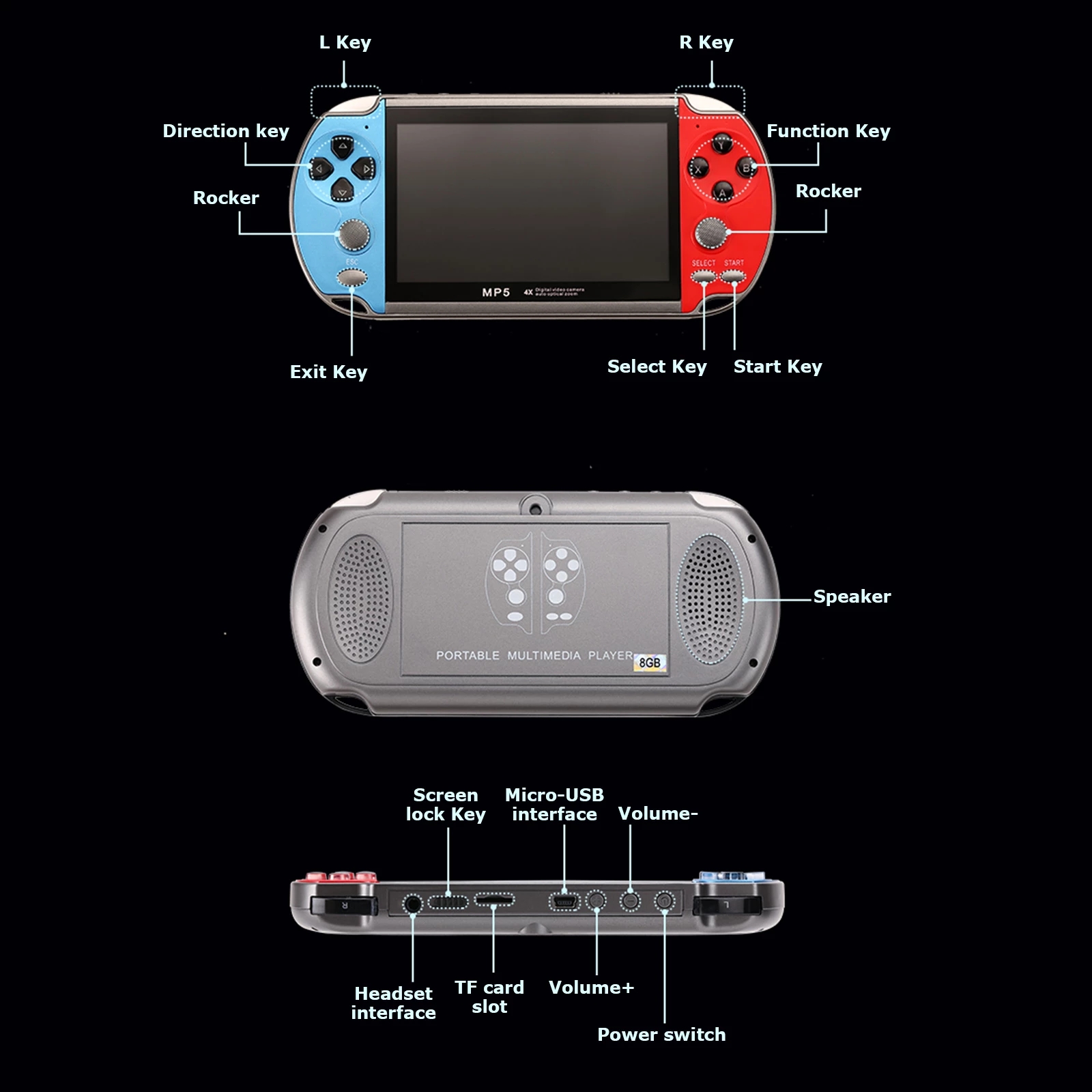 Handheld Portable Mini Retro V - Gaming Console Old School のレビューと価格