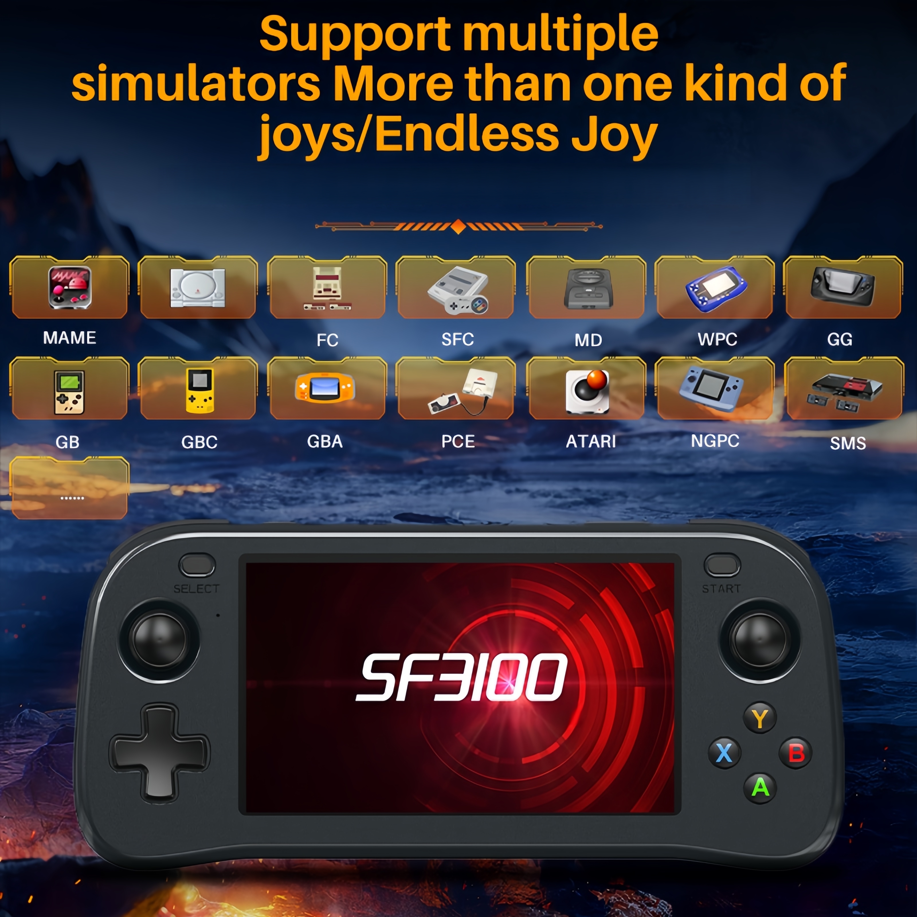 SF3100 Portable Handheld Game  - Gaming Console Linux のレビューと価格