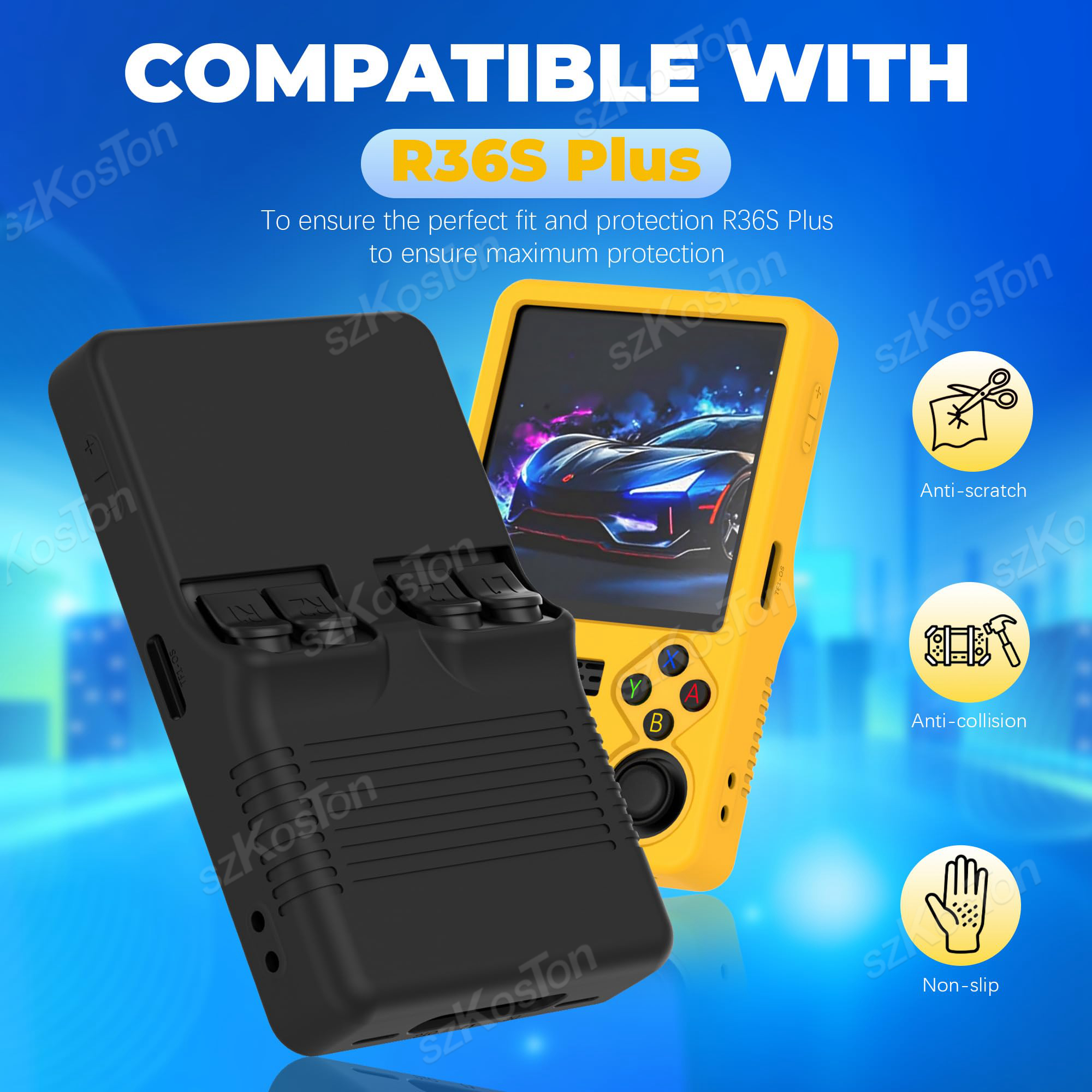 Silicone Protective Cover For  - Gaming Console R36S のレビューと価格