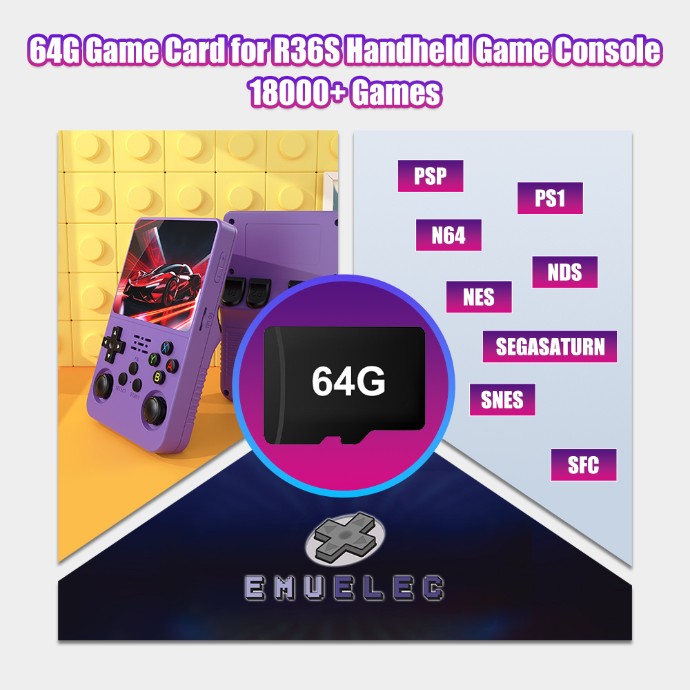 64G Game TF Card for R36S Vide - Gaming Console R36S のレビューと価格