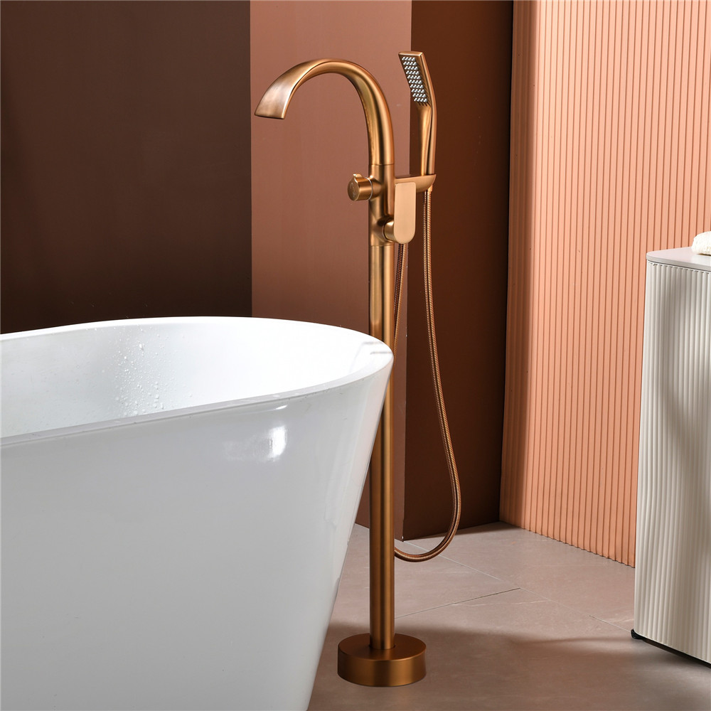 Brushed Rose Gold Bathtub Fauc - Controller Stand Holder のレビューと価格