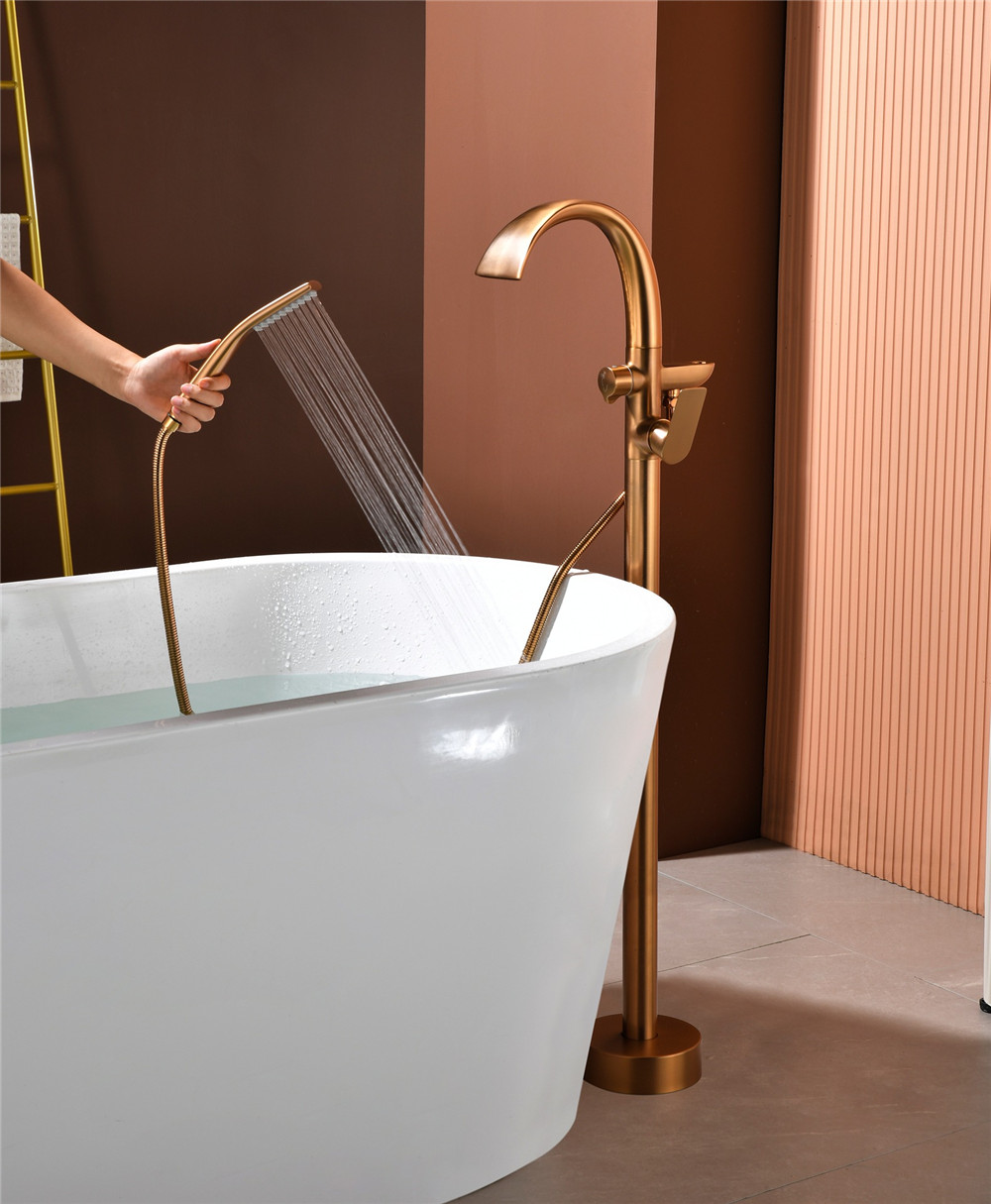 Brushed Rose Gold Bathtub Fauc - Controller Stand Holder のレビューと価格